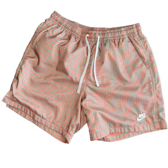 Nike NSW Mens Flow 6 In GRID Shorts Crimson Bliss Salmon Medium DA0051-693 2017 - Picture 2 of 7